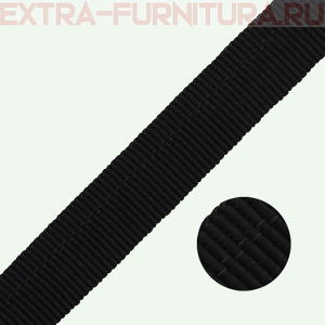 Тесьма брючная арт.1с-79 шир. 15мм, цв. черный, уп.25м