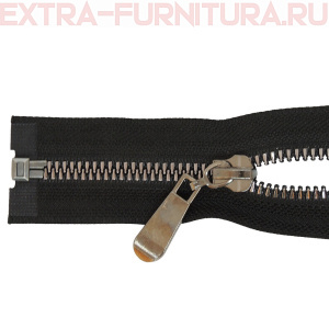 Молния декор Трактор Т5 1 замок, дл. 85см, цв.черный, усил. звено