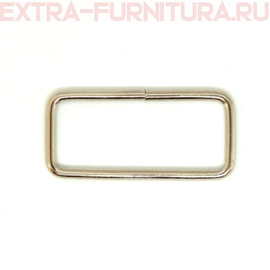 Рамка однощелевая металл 40мм (40*20), цв. никель, уп.200шт