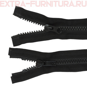 Молния Трактор Т5 2 замка, дл.90 см, цв.черный, усил. звено (кл.А)