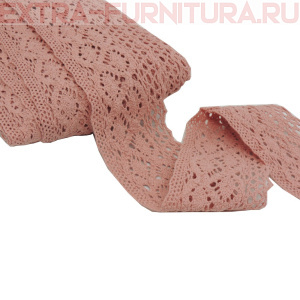 Тесьма вязаная арт.TBY-6368.32 шир.50мм, цв.32 розовый, уп.10м