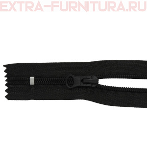 Молния Спираль неразъёмная дл. 18см, Т5, цв. 322 черный, бегунок груша