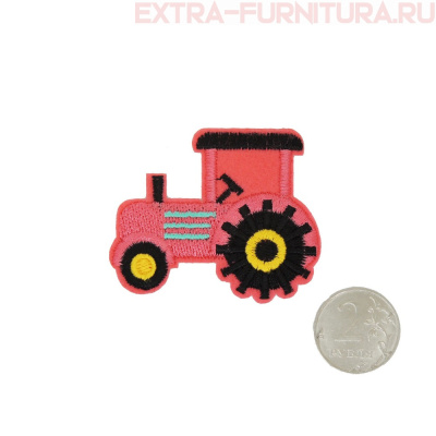 Термоаппликация TBY.N58 Трактор, цв. коралл *