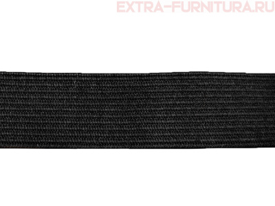 Резинка вязаная, 20мм (+/-2мм), цв.черный (уп.-25м*20 уп)