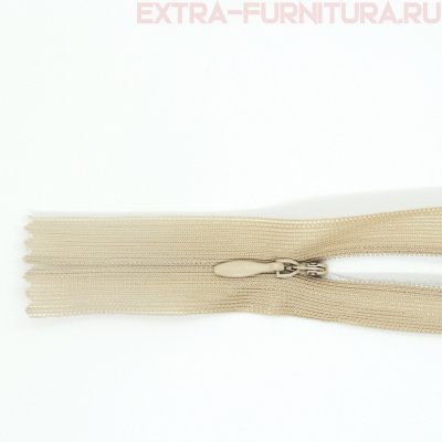 Молния потайная  № 3, 20 см, цв. 291 крем п/э пл.9,3 гр/м