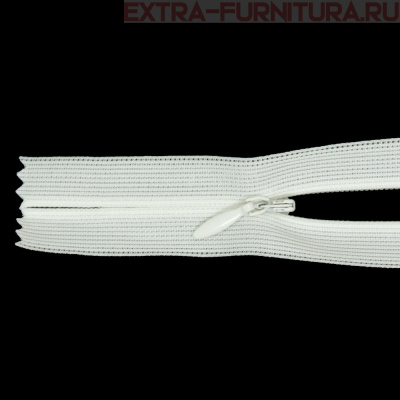 Молния потайная № 3, 50 см, цв. 102 молоко п/э пл.9,3 гр/м