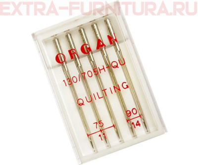 Иглы Organ для квилтинга для БШМ № 75-90, уп.5шт.
