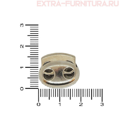 Фиксатор - овал 2 отверстия, под металл, арт.8398, цв.никель, уп.500шт