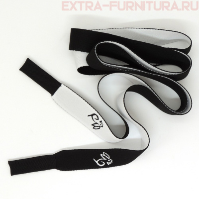 Шнурки плоские 130см, шир.19мм, Кролик, цв.черный