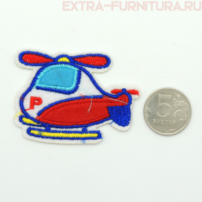 Термоаппликация Вертолет полицейский