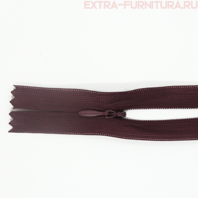 Молния потайная № 3, 50 см, цв. 179 бордо п/э пл.9,3 гр/м