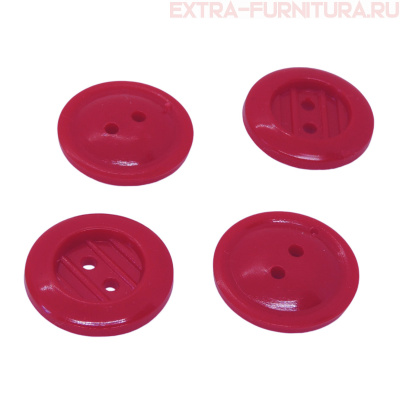 Пуговицы 17/2 красные, ПС-3 "Решетка", упаковка 1000 шт.