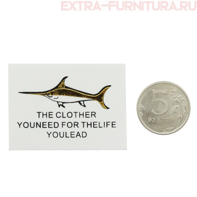 Нашивка "Под кожу" Рыба цв.белый